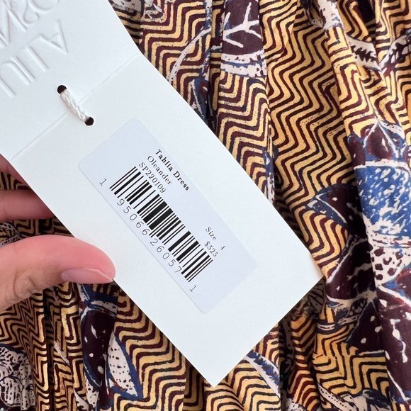 NWT Ulla Johnson Tahlia Midi Floral Poplin Dress In Oleander US 4​​​​​​​​ - Picture 6 of 10